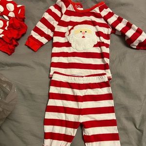 Three Sisters Santa Pajamas, 6 months